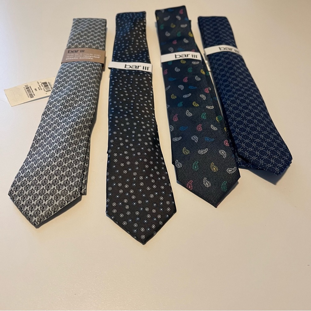 Bar III Men's Tie Set - Black, Blue, Gray